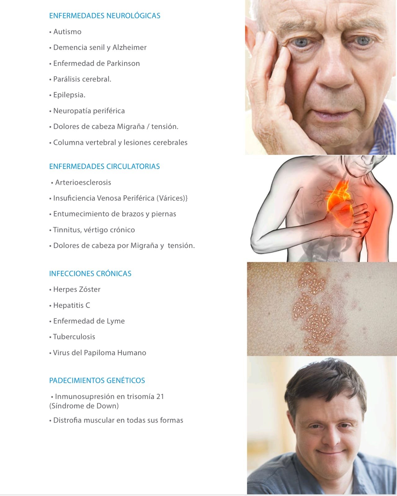 Enfermedades Neurológicas, Circulatorias, Infecciones Crónicas y Genéticas